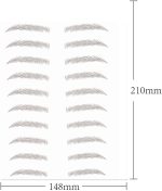 ملصقات تاتو للحواجب، ملصقات مقاومة للماء لتقشير الحواجب 6D، ملصقات تاتو حواجب صناعية طبيعية تشبه الشعر وتدوم طويلا للنساء (20 زوج، اسود) - الصورة 6