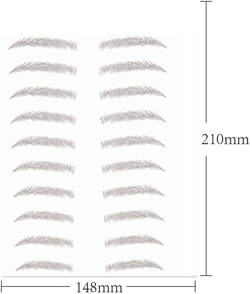 51iGDMnNGmL._AC_SL1001_.jpg ملصقات تاتو للحواجب، ملصقات مقاومة للماء لتقشير الحواجب 6D، ملصقات تاتو حواجب صناعية طبيعية تشبه الشعر وتدوم طويلا للنساء (20 زوج، اسود) - الصورة 6