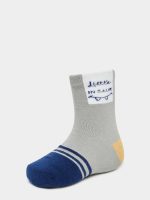 ⁦Styli Boys Set Of 5 - Printed Crew Socks 6 Years - Multi⁩ - الصورة ⁦4⁩