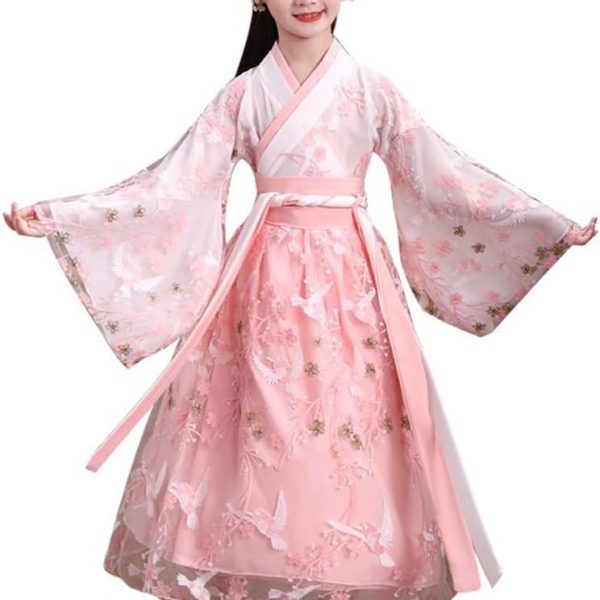 زي هانفو تانغ الصيني وتنورة الجنية القديمة، فستان الأميرة للفتيات