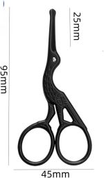 ⁦ماكينة تشذيب شعر الانف بطرف مستدير من بوكيلا، مقص احترافي من الستانلس ستيل المطلي بالتيتانيوم الاسود لازالة الشعر⁩ - الصورة ⁦5⁩