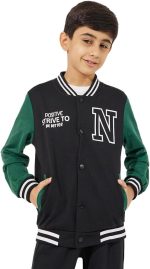 ⁦Styli Boys Color Block Varsity Jacket & Joggers Set⁩ - الصورة ⁦2⁩