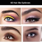 ملصقات تاتو للحواجب، ملصقات مقاومة للماء لتقشير الحواجب 6D، ملصقات تاتو حواجب صناعية طبيعية تشبه الشعر وتدوم طويلا للنساء (20 زوج، اسود) - الصورة 2