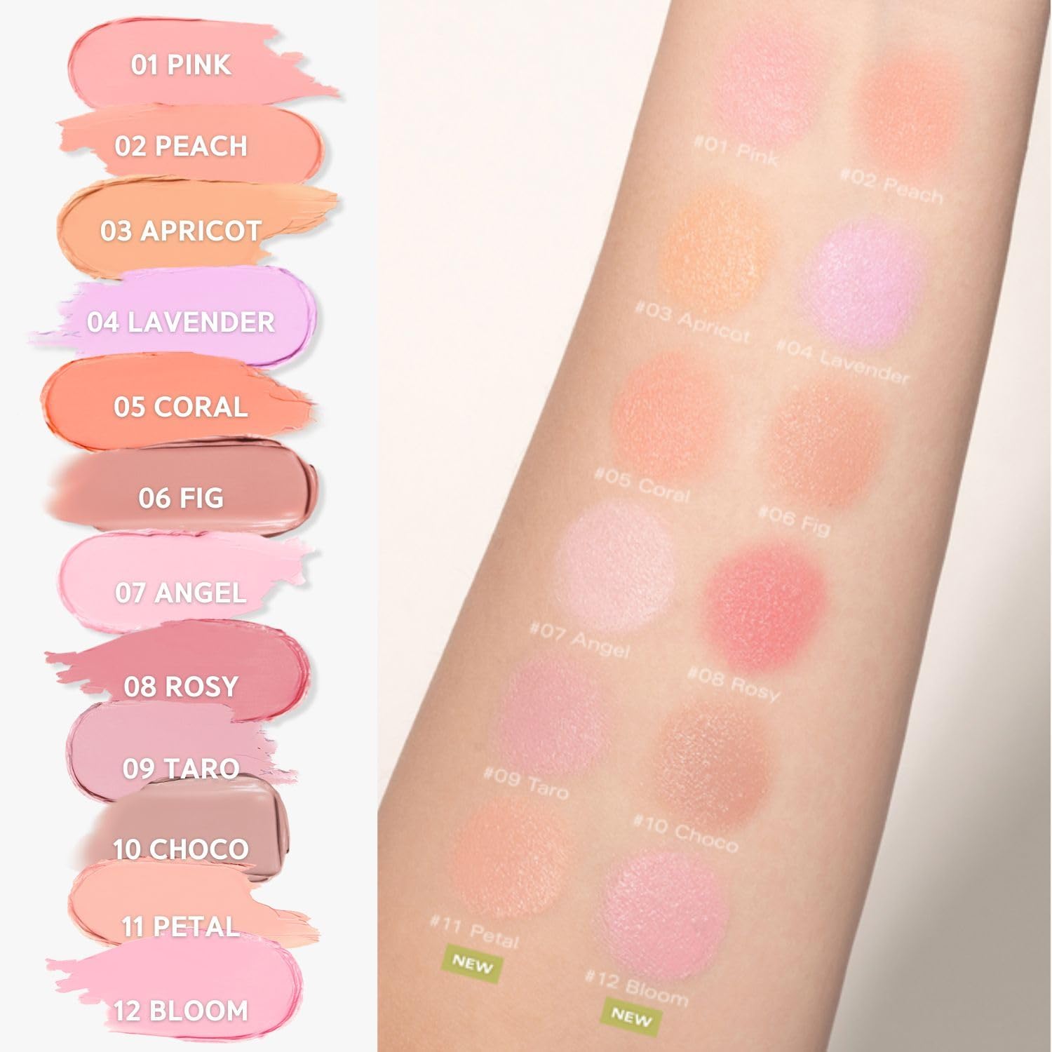 615FEwqwkbL._AC_SL1500_.jpg بي بي اي اي بلشر كريمي داوني للخدود من ريدي تو وير، 8 الوان - بلشر كريمي قابل للمزج والبناء بملمس ندي ولمسة نهائية غير لامعة، مكياج وجه طبيعي خفيف الوزن يدوم طويلا (09 داوني تارو، 3.5 غرام) - الصورة 2