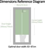 ⁦ستارة باب نورين بتصميم لوحة فنية يابانية على شكل شجرة ازهار الكرز ساكورا وجبل فوجي من اوفات هوم، مناسبة للتعليق على الحائط لتزيين المنزل، مقاس 33.5 × 59 انش، البوليستر، رائحة الزهور⁩ - الصورة ⁦7⁩
