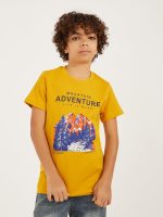 ⁦Styli Boys Graphic Print Round Neck T-Shirt⁩ - الصورة ⁦3⁩