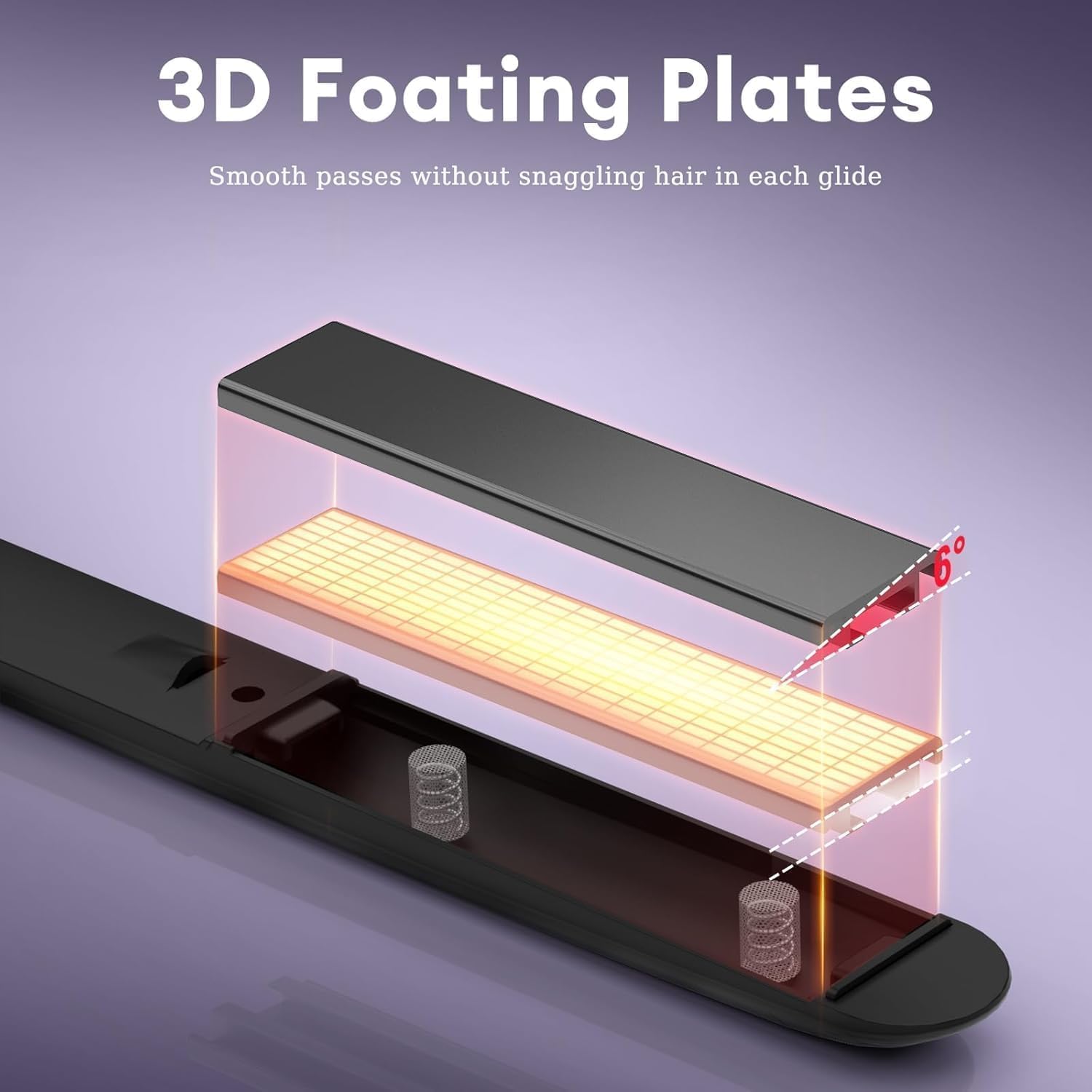 617pt6UMMKL._AC_SL1500_.jpg يجب ان مكواة فرد الشعر من السيراميك، مكواة فرد وتجعيد الشعر 2 في 1 مع طلاء سيراميك لانزلاق سلس، تسخين لمدة 15 ثانية، حتى 200 درجة مئوية، نتائج دائمة للشعر المجعد/المموج/فرد الشعر (اسود) - الصورة 4