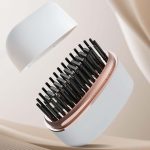 مشط صغير محمول لفرد الشعر من الميكاكوز، مكواة فرد شعر ساخنة للسفر، تحكم في التجعد المجعد/القصير، اداة فرد الشعر المحمولة، شحن USB نوع سي - الصورة 4