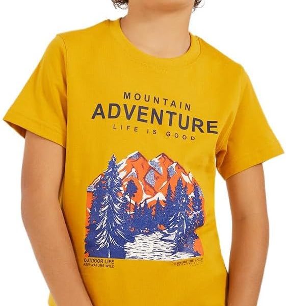 Styli Boys Graphic Print Round Neck T-Shirt