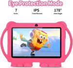 ⁦تابلت للاطفال 7 انش، رباعي النواة اندرويد 12 2 جيجا 32 جيجا، تحكم ابوي، حماية العين، حافظة مضادة للصدمات، كاميرا مزدوجة، واي فاي، بلوتوث، تابلت تعليمي للاطفال - K5 (زهري)⁩ - الصورة ⁦3⁩