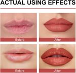 مجموعة تاتو تحديد شفاه مات قابلة للتقشير من باوردر 3 قطع، مقاومة للماء والتلطخ، قلم تحديد شفاه قابل للتقشير، ملمع شفاه زهري يدوم طويلا، احمر شفاه سائل نود مات - الصورة 5