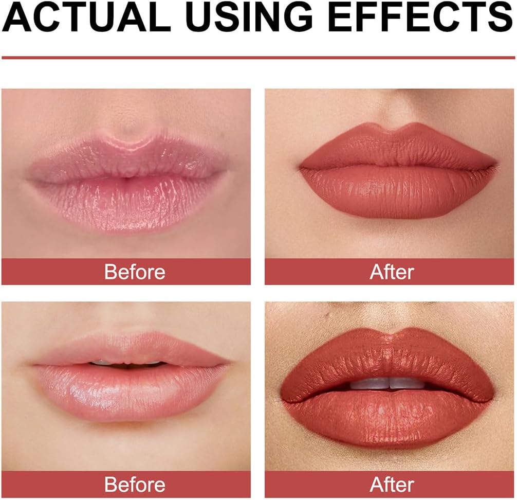 61ISIH4HZL._AC_SL1200_.jpg مجموعة تاتو تحديد شفاه مات قابلة للتقشير من باوردر 3 قطع، مقاومة للماء والتلطخ، قلم تحديد شفاه قابل للتقشير، ملمع شفاه زهري يدوم طويلا، احمر شفاه سائل نود مات - الصورة 5