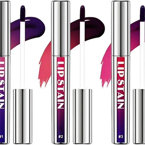 3 قطع من ملمع الشفاه، صبغة قابلة للتقشير، مجموعة لوضع المكياج السريع، لمسة لطيفة للسفر، تجارب تجميل ممتعة