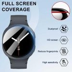 ⁦تي تيرسيلي واقي شاشة من الزجاج المقوى بدرجة صلابة 9 لساعة سامسونج جالاكسي 8 (44 ملم)، واقي شاشة لساعة جالكسي 8 2025 (3 قطع)⁩ - الصورة ⁦3⁩