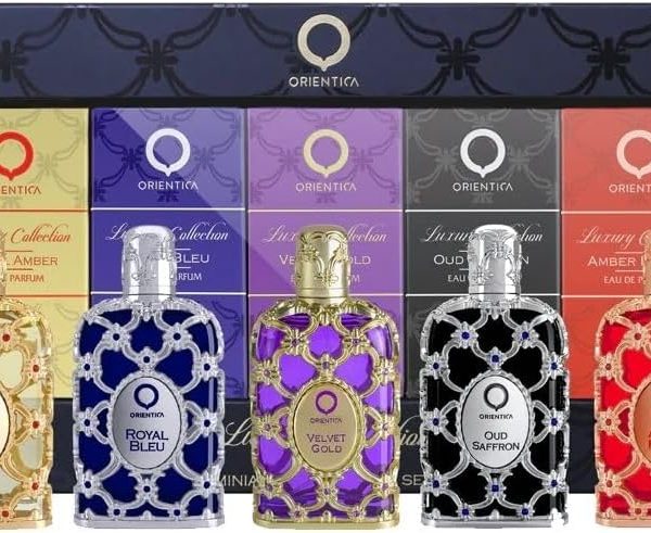 مجموعة عطور فاخرة من اورينتيكا للرجال والنساء، مجموعة هدايا ميني ديسكفري من 5 قطع