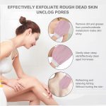 ⁦قفازات تقشير من اي سي في للاستحمام والعناية بالبشرة وتنظيف الجسم وإزالة الجلد الميت - عبوة قطعتين - بينك زهري قماش⁩ - الصورة ⁦6⁩