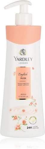 لوشن للجسم من ياردلي مهدئ للبشرة العادية إلى الجافة، برائحة المسك الإنجليزي، 400 مل