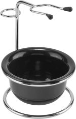 سيوسى وعاء حلاقة وحامل كوب للرجال وفرشاة ودجر شعر احترافي من الستانلس ستيل لتنظيف اللحية ابيض عدد القطع: 1