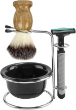 ⁦سيوسى وعاء حلاقة وحامل كوب للرجال وفرشاة ودجر شعر احترافي من الستانلس ستيل لتنظيف اللحية ابيض عدد القطع: 1⁩ - الصورة ⁦2⁩