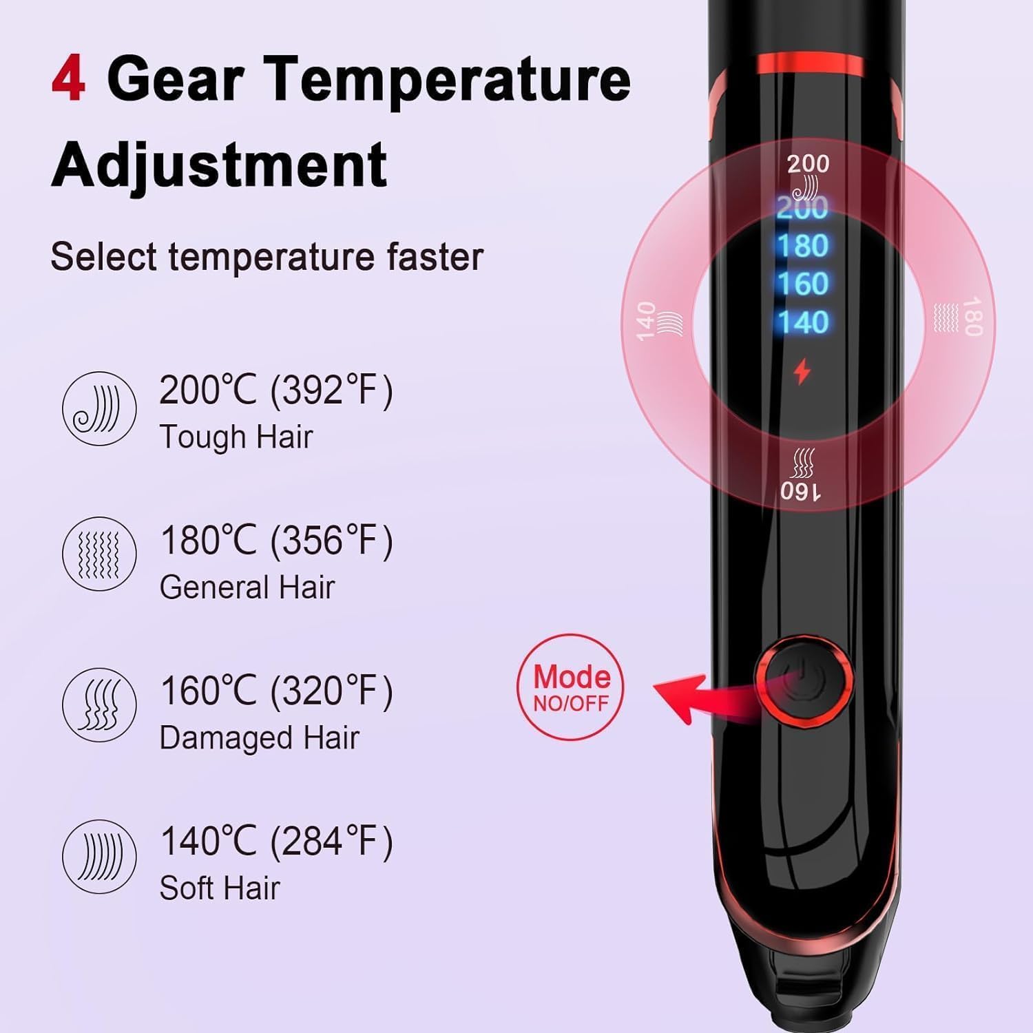 61fvlMjgdJL._AC_SL1500_.jpg يجب ان مكواة فرد الشعر من السيراميك، مكواة فرد وتجعيد الشعر 2 في 1 مع طلاء سيراميك لانزلاق سلس، تسخين لمدة 15 ثانية، حتى 200 درجة مئوية، نتائج دائمة للشعر المجعد/المموج/فرد الشعر (اسود) - الصورة 2