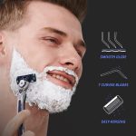 ⁦دوركو ماكينة حلاقة بيس 7 - فيرست اند اونلي بسبع شفرات في العالم - 12 خرطوشة (بدون مقبض)⁩ - الصورة ⁦4⁩