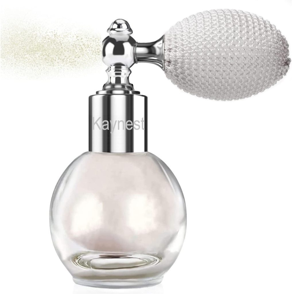 بخاخ مسحوق هايلايتر عالي اللمعان للوجه والجسم (بلون بيرل وايت)، من كاينيست