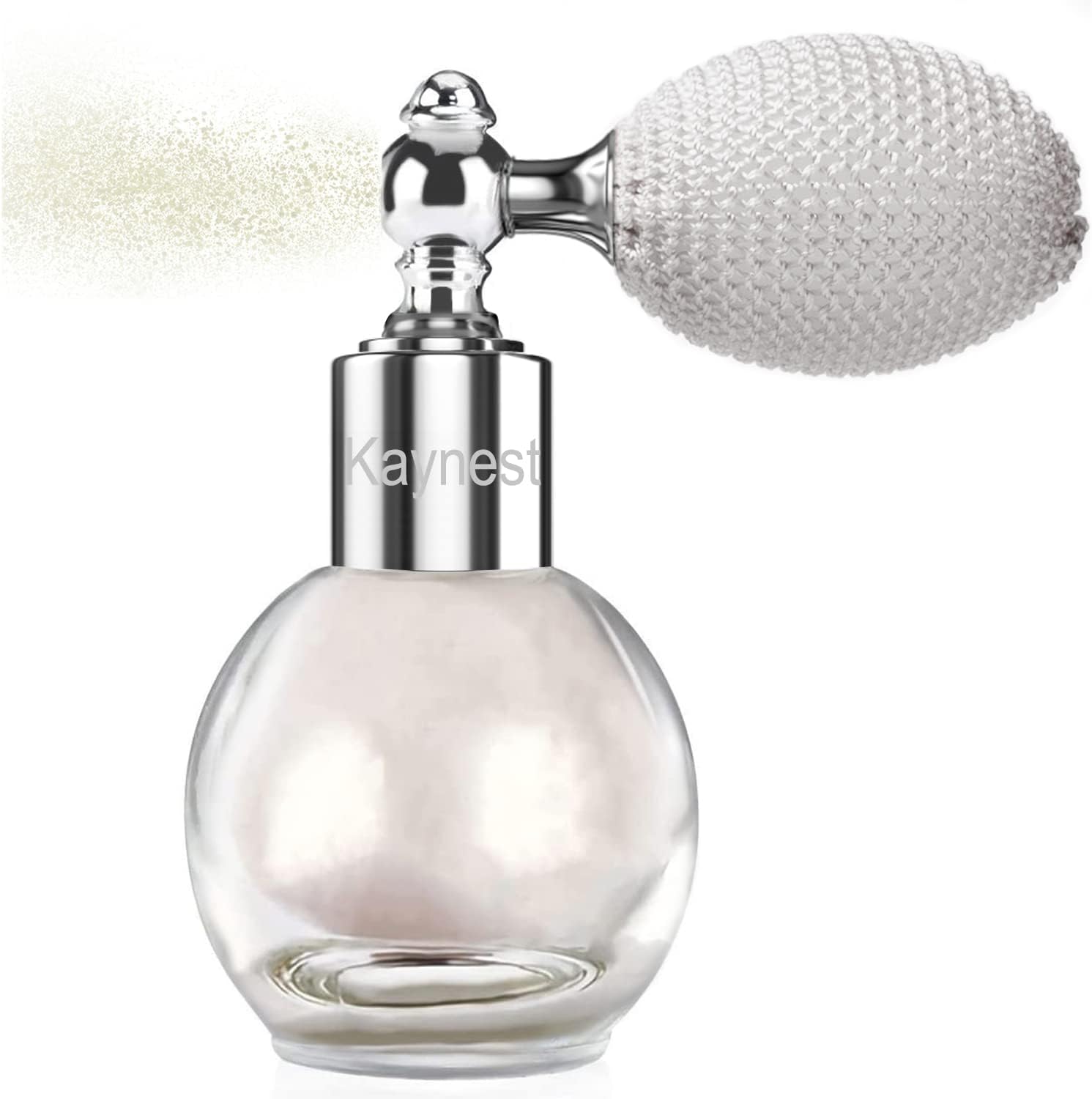 61iNA1lUl3L._AC_SL1500_.jpg بخاخ مسحوق هايلايتر عالي اللمعان للوجه والجسم (بلون بيرل وايت)، من كاينيست