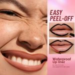 قلم تحديد شفاه قابل للتقشير، قلم تحديد شفاه قابل للتقشير ويدوم طويلا، قلم تحديد شفاه مقاوم للماء بلمسة نهائية غير لامعة، مقاوم للانتقال لجميع انواع البشرة - الصورة 5