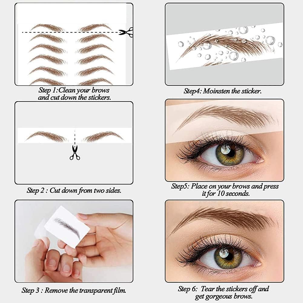 61jyV9w0mmL._AC_SL1001_.jpg ملصقات تاتو للحواجب، ملصقات مقاومة للماء لتقشير الحواجب 6D، ملصقات تاتو حواجب صناعية طبيعية تشبه الشعر وتدوم طويلا للنساء (20 زوج، اسود) - الصورة 4
