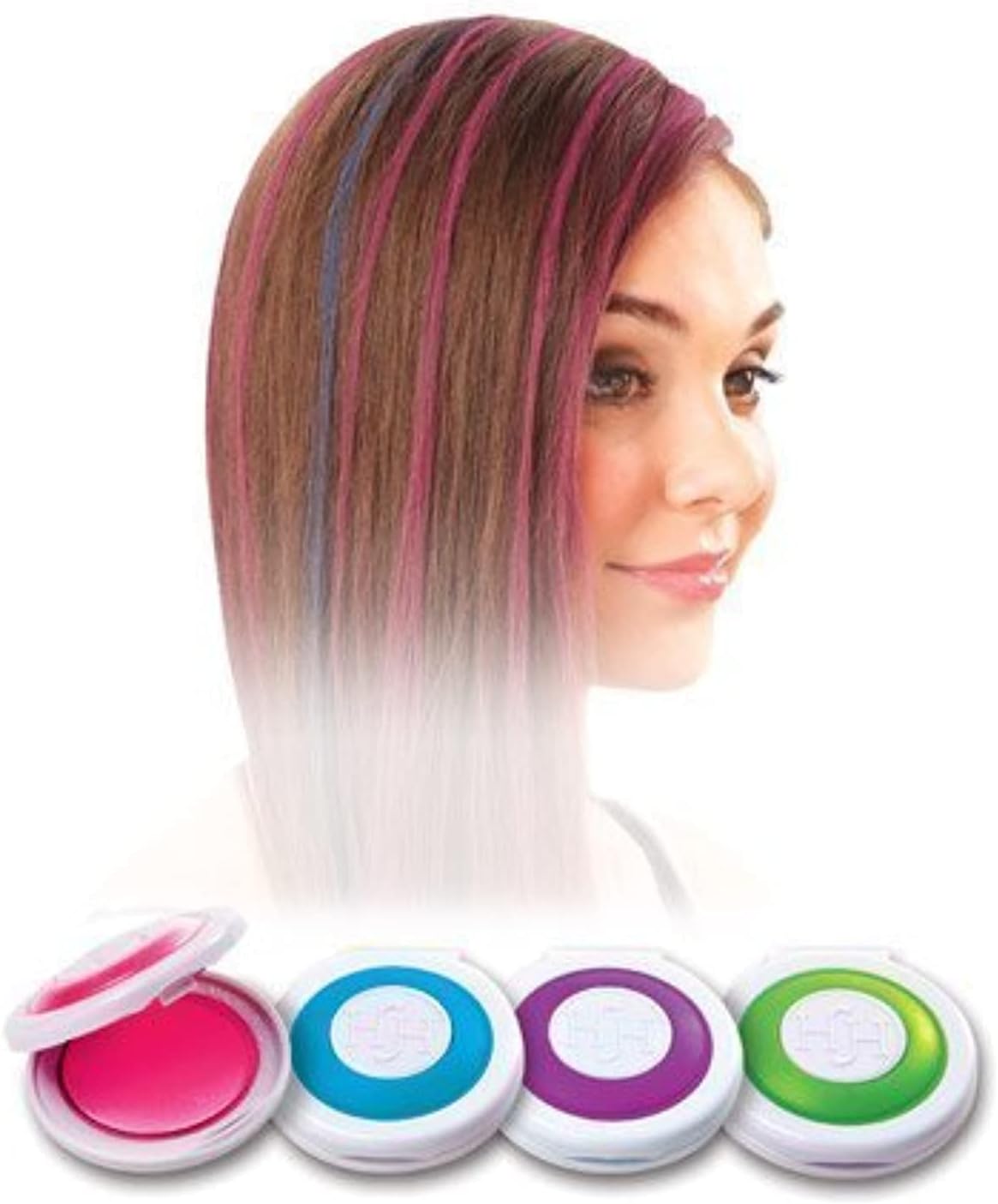 61kEYO4dpbL._AC_SL1500_.jpg طباشير شعر مؤقت من هوت هيوز (4 قطع طباشيرية)، أزرق، أخضر، وردي - الصورة 8