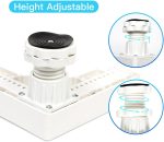 ⁦حامل ثلاجة صغير، حامل ثلاجة قابل للتعديل مع 4 اقدام قوية، قاعدة حامل اجهزة عالمية شديدة التحمل للغسالة والمجفف، قاعدة غسيل متعددة الوظائف (ابيض)⁩ - الصورة ⁦5⁩