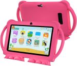 تابلت للاطفال 7 انش، رباعي النواة اندرويد 12 2 جيجا 32 جيجا، تحكم ابوي، حماية العين، حافظة مضادة للصدمات، كاميرا مزدوجة، واي فاي، بلوتوث، تابلت تعليمي للاطفال - K5 (زهري)