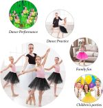 ⁦Girls Tutu Skirts Sparkle Sequin Princess Dresses 3 Layers Ballet Dance Skorts Costume for Girls 2-8T Role-Playing Birthday Princess Party⁩ - الصورة ⁦4⁩
