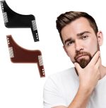 مشط اللحية لأدوات الحلاقة، مجموعة تشذيب اللحية للرجال، 2 قطعة