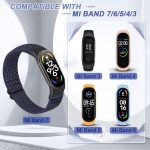 ⁦أساور ساعة قابلة للتعديل من النايلون المرن، سوار معصم رياضي بديل للرجال والنساء متوافق مع ساعة شاومي مي باند 7/6/5 من ريلتينج، عبوة من قطعتين⁩ - الصورة ⁦4⁩