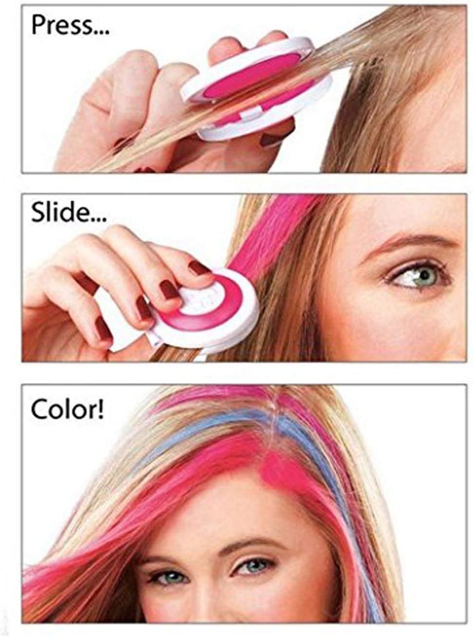 61ufK-ljOhL._AC_SL1348_.jpg طباشير شعر مؤقت من هوت هيوز (4 قطع طباشيرية)، أزرق، أخضر، وردي - الصورة 5