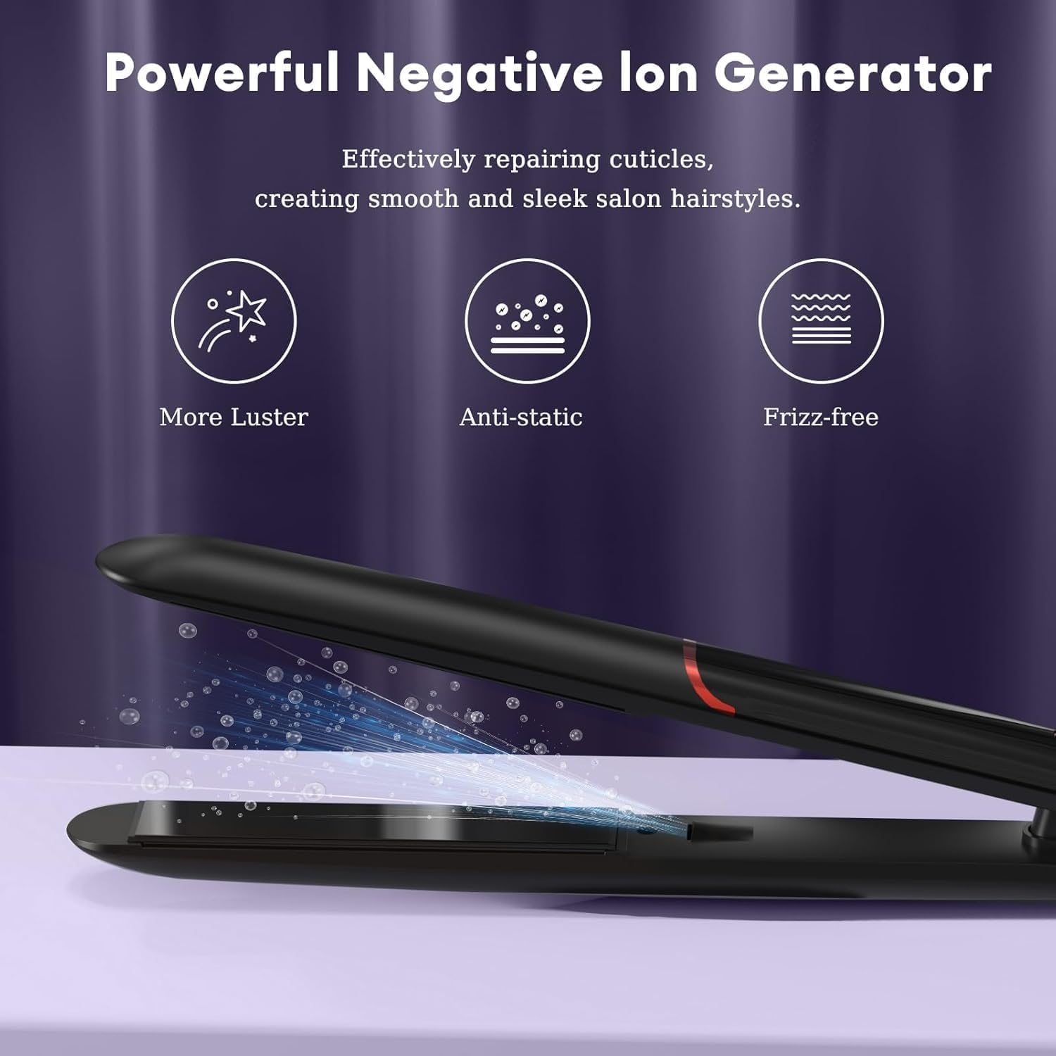 61upfkqmHOL._AC_SL1500_.jpg يجب ان مكواة فرد الشعر من السيراميك، مكواة فرد وتجعيد الشعر 2 في 1 مع طلاء سيراميك لانزلاق سلس، تسخين لمدة 15 ثانية، حتى 200 درجة مئوية، نتائج دائمة للشعر المجعد/المموج/فرد الشعر (اسود) - الصورة 3