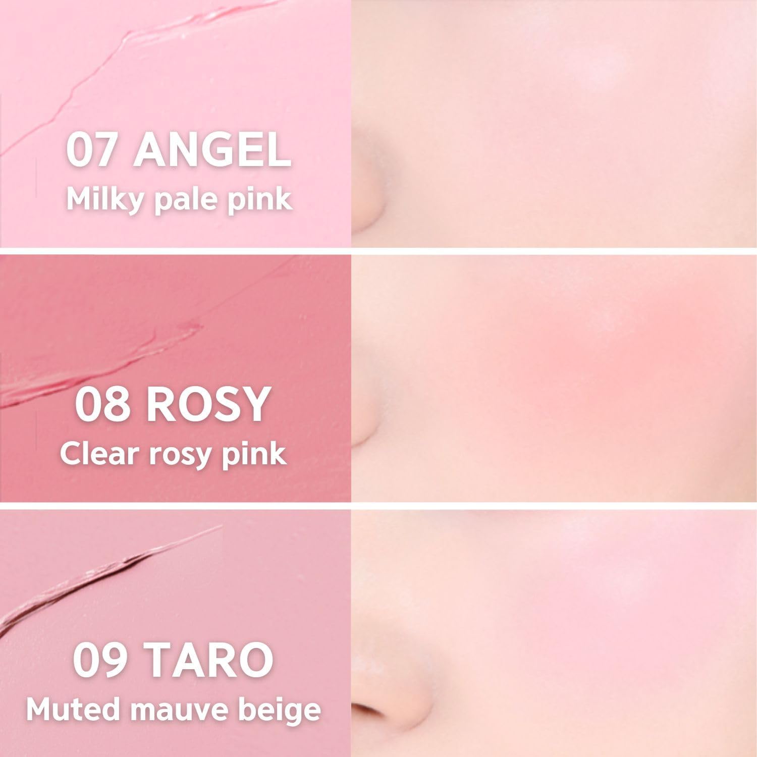 61vrod5JzjL._AC_SL1500_.jpg بي بي اي اي بلشر كريمي داوني للخدود من ريدي تو وير، 8 الوان - بلشر كريمي قابل للمزج والبناء بملمس ندي ولمسة نهائية غير لامعة، مكياج وجه طبيعي خفيف الوزن يدوم طويلا (09 داوني تارو، 3.5 غرام) - الصورة 5