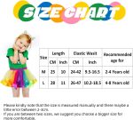 ⁦تنورة توتو بالوان قوس قزح، تنورة باليه متعددة الطبقات من التول للفتيات الصغيرات، تنورة توتو نيون لرقص الباليه وحفلات اعياد الميلاد والحفلات التنكرية⁩ - الصورة ⁦2⁩