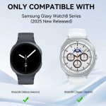 ⁦سوار ساعة من السيليكون الناعم متوافق مع ساعة سامسونج جالكسي ووتش 8 (40/44 ملم) و8 كلاسيك والترا 2 (2025)، سوار رياضي بدون فجوة للرجال من تي تيرسيلي، مجموعة من 3 قطع⁩ - الصورة ⁦2⁩