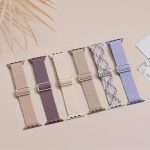 ⁦سوار ساعة بديل رياضي مضفر ومرن من النايلون متوافق مع ساعة ابل 49 ملم 45 ملم 44 ملم 42 ملم 41 ملم 40 ملم 38 ملم ومتوافق مع ساعة ابل الترا 2 سلسلة 9 8 7 6 5 4 3 2 1 اس اي من يو بيك⁩ - الصورة ⁦4⁩