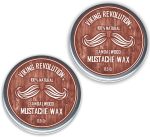 عبوة من شمع الشارب - شمع اللحية والشارب للرجال - قبضة قوية تساعد على التدريب على الترويض والأناقة (خشب الصندل، عبوة من قطعتين)، من فايكينج ريفليوشن، 2