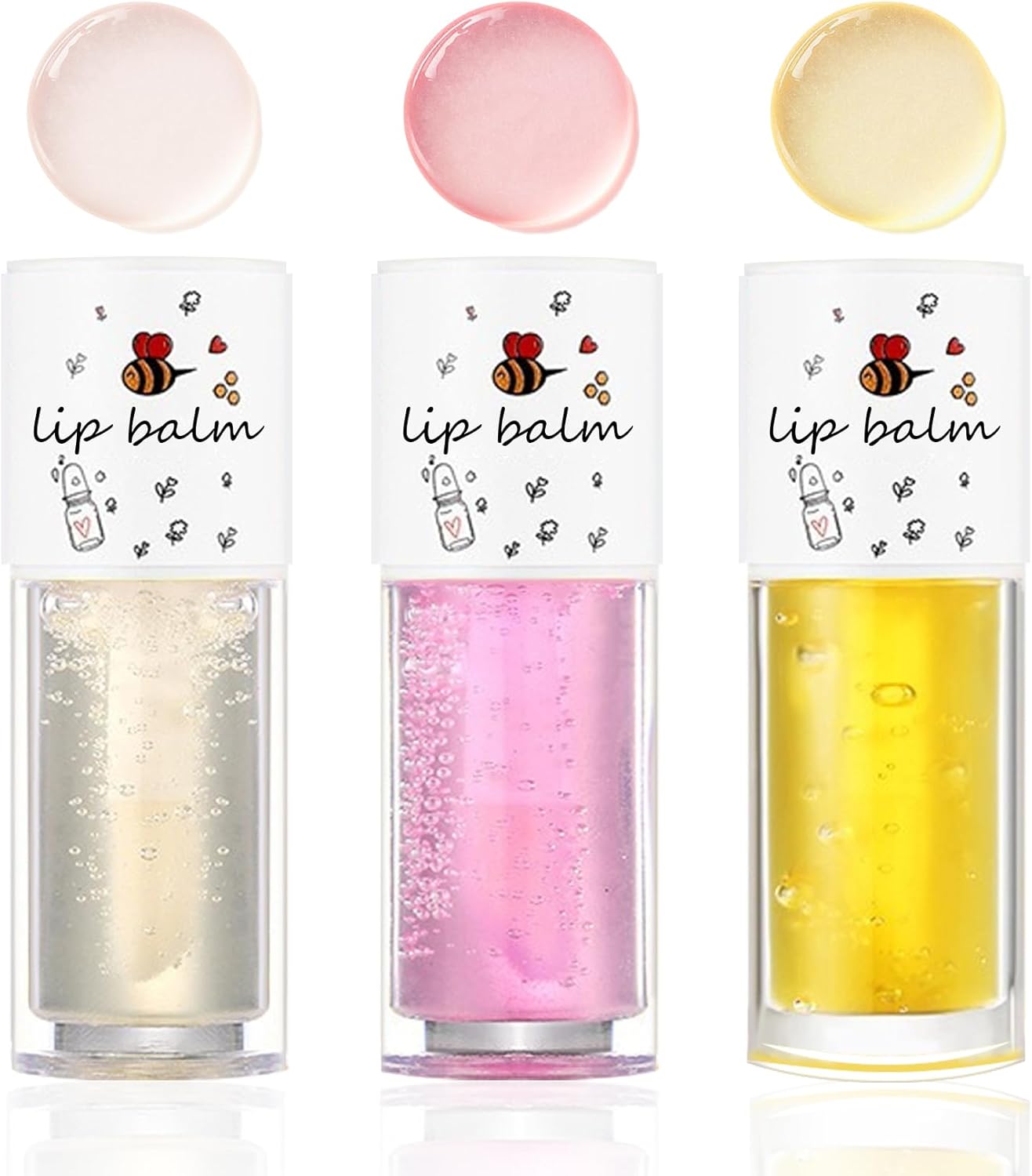 712FidwaYdL._AC_SL1500_.jpg 3 قطع من زيت ملمع الشفاه المرطب، ملمع شفاه شفاف مرطب، مرطب شفاه ملون غير لزج، ملمع شفاه مغذي يدوم طويلا