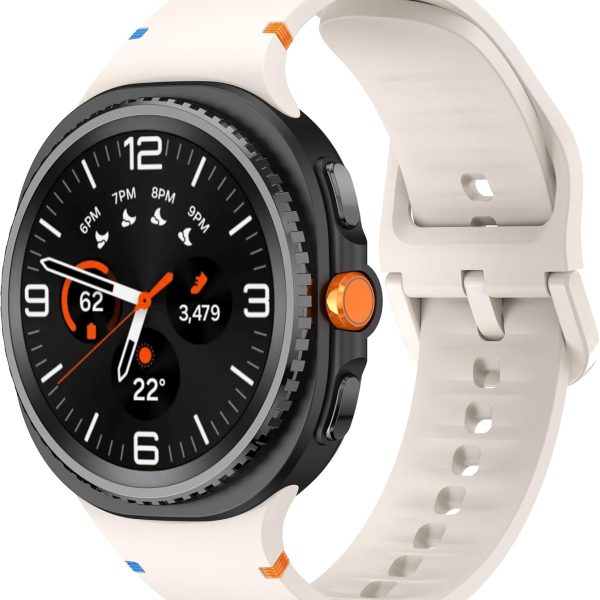 سوار رياضي من السيليكون الناعم من كيز جيف متوافق مع ساعة سامسونج جالكسي 8 كلاسيك مقاس 46 ملم ومتوافق مع ساعة سامسونج جالكسي 8 مقاس 40 ملم 44 ملم للنساء والرجال