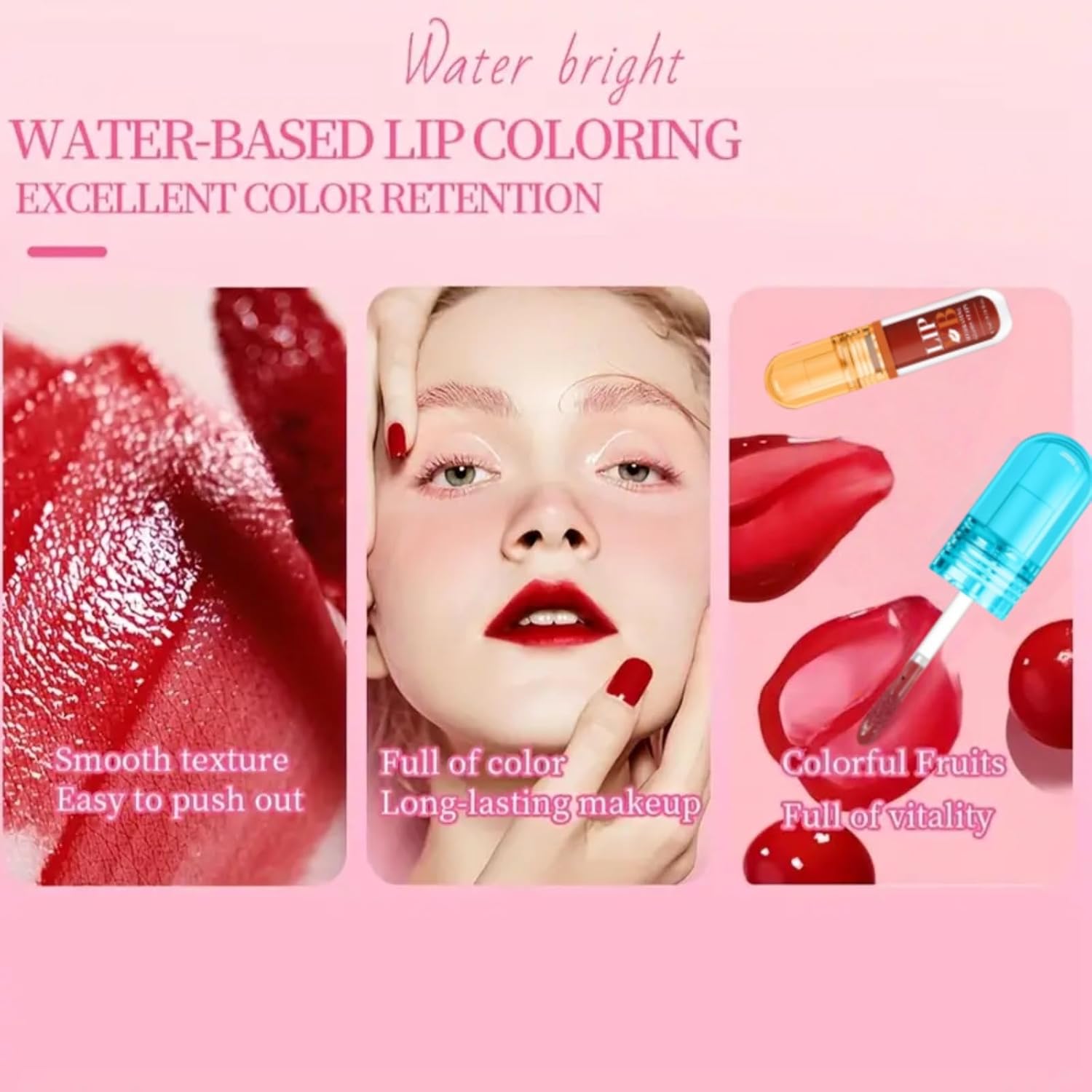 714OfFcrE4L._AC_SL1500_.jpg مجموعة ملمع شفاه مرطب، ملمع شفاه مرطب يدوم طويلا، زيت شفاه مرطب ومغذي، زيت شفاه، ملمع شفاه، ملمع شفاه ال اي بي كومبو، احمر شفاه سائل جيلي غير لزج #6 - الصورة 2