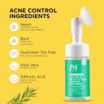 ⁦زدد ام زين and ميزا غسول الوجه الرغوي من شجرة الشاي وحمض الساليسيليك وخلاصة صبار الالوفيرت والنيم للنساء يقلل حب الشباب والبثور لجميع انواع البشرة 100 مل زاين & مايزا⁩ - الصورة ⁦6⁩