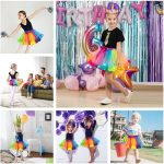 ⁦تنورة توتو بالوان قوس قزح، تنورة باليه متعددة الطبقات من التول للفتيات الصغيرات، تنورة توتو نيون لرقص الباليه وحفلات اعياد الميلاد والحفلات التنكرية⁩ - الصورة ⁦4⁩