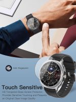 ⁦[3 قطع] شاشة حماية لساعة سامسونج جالاكسي 8 كلاسيك من الزجاج المقسى بدرجة صلابة 9، خالية من الفقاعات، مضادة للخدش، سهلة التركيب⁩ - الصورة ⁦4⁩