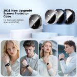 ⁦جراب صلب لساعة جالكسي 8 مقاس 44 ملم، واقي شاشة من الزجاج المقسى، غطاء واقي لكامل الجسم، ممتص للصدمات من البولي كربونات فائق النحافة ومضاد للصدمات لساعة جالكسي ووتش 8، مضاد للخدش (موديل 2025، 4 قطع)⁩ - الصورة ⁦7⁩