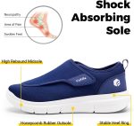 ⁦فيتفيل حذاء لمرضى السكري للرجال، عريض للغاية سهل الارتداء للاقدام المتورمة، مشي قابل للتعديل لكبار السن لتخفيف الام القدم والاعتلال العصبي⁩ - الصورة ⁦4⁩